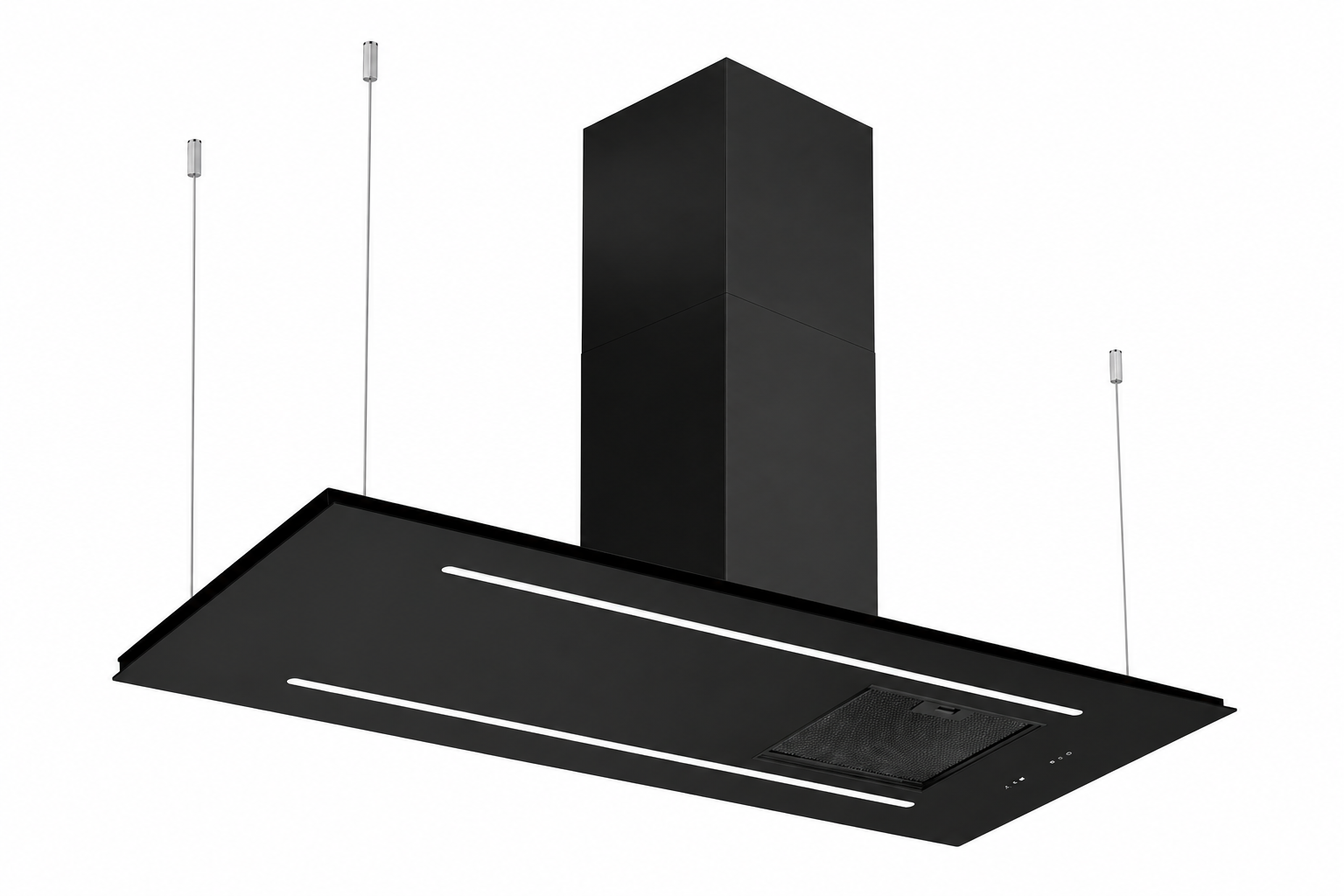 Campana Isla ARTEI CANDIDA 1400mm Negra con Control Táctil