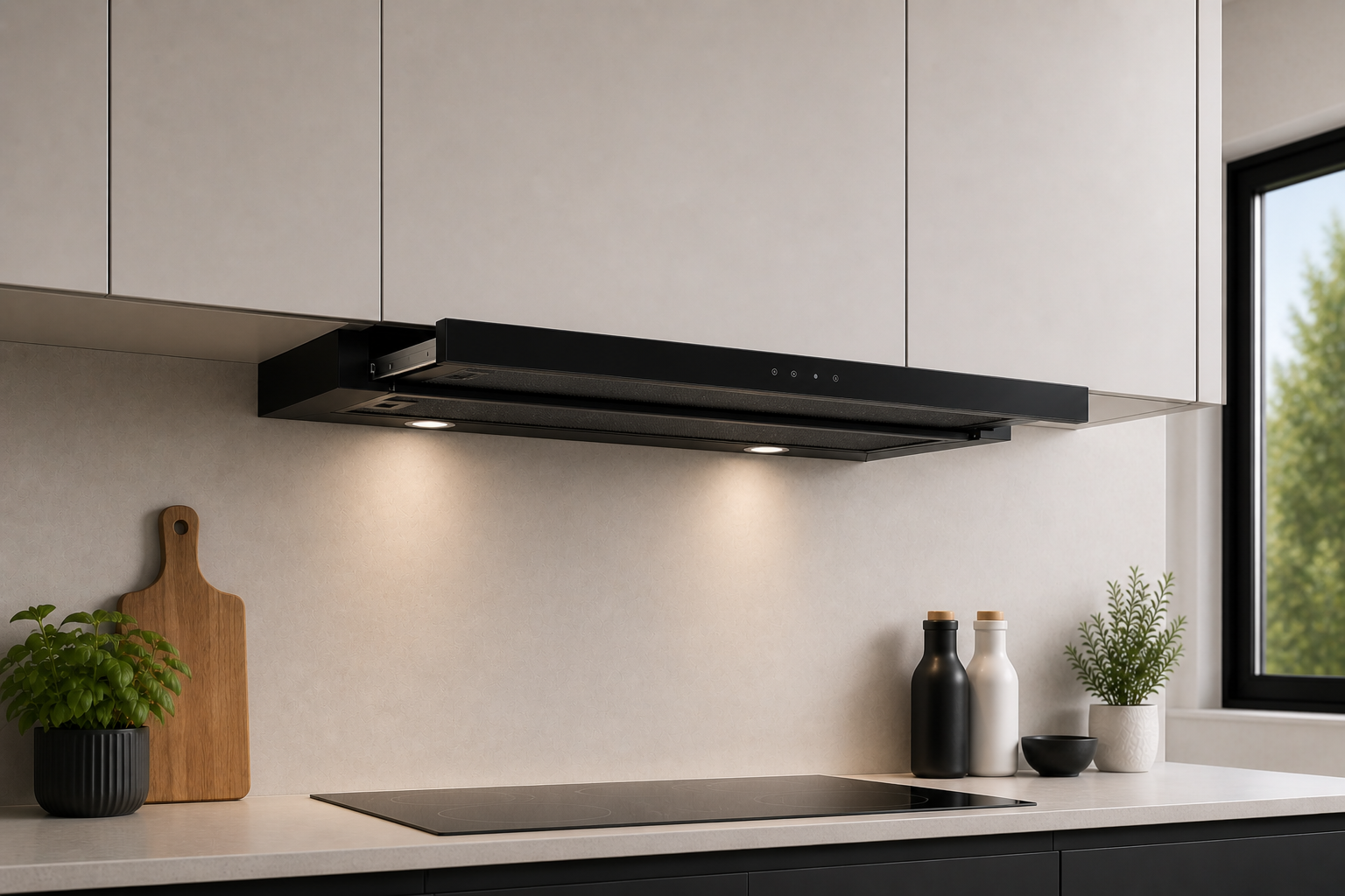 Campana Purificador Artei Caixa Extensible BLACK 90cm