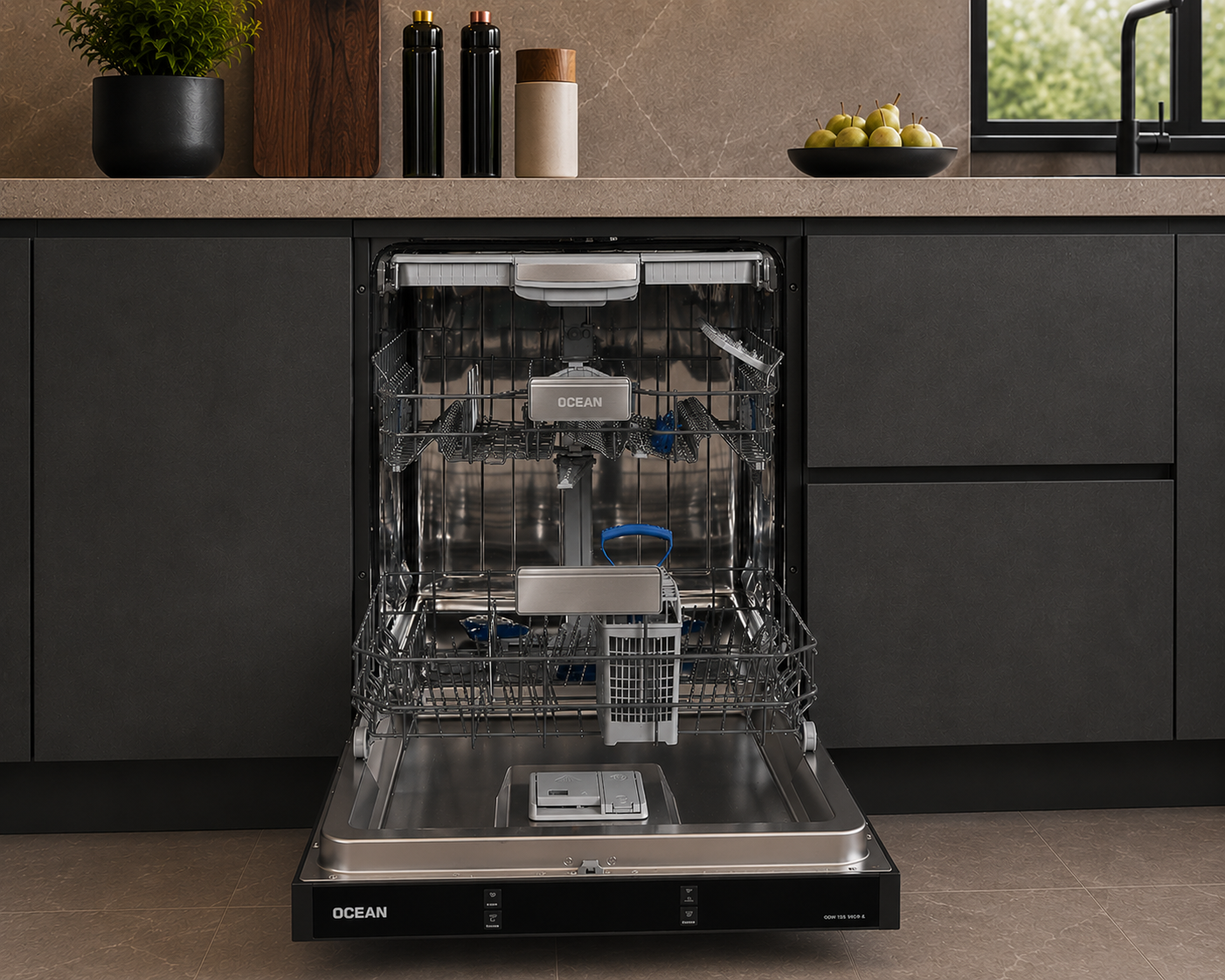 Lavavajillas Ocean Italy Dark Inox 15 Cubiertos ODOI815VXB4
