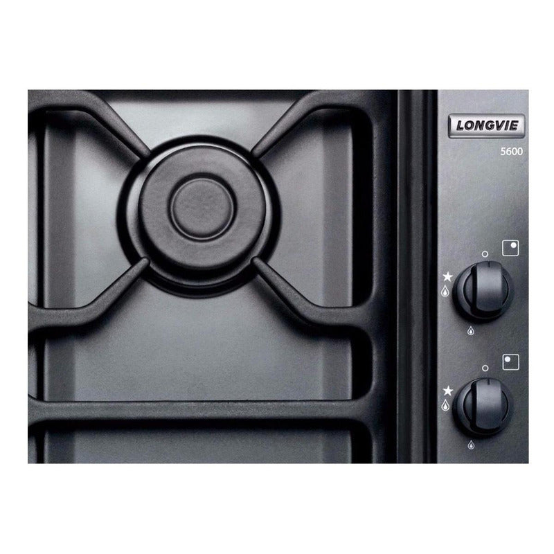 Anafe A Gas Longvie A6600gf Grafito Encendido Una Mano Color Negro