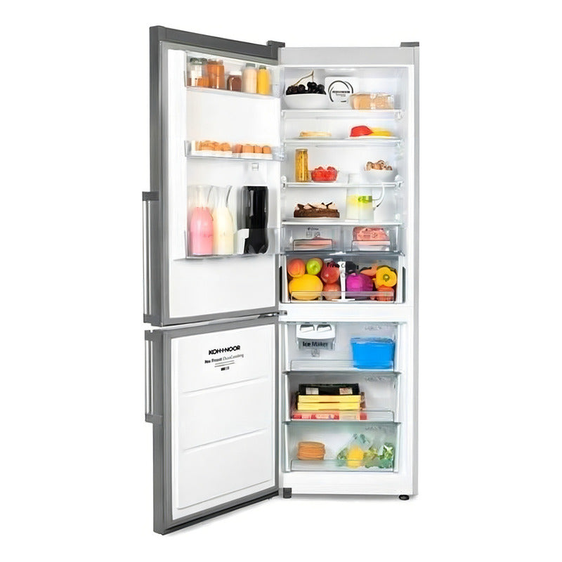 Heladera Koh-i-noor No Frost Acero Inoxidable Khga41d/8 417l - Excelente (Reacondicionado)