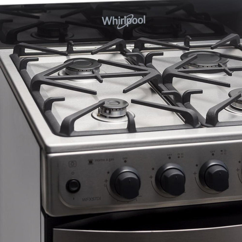 Cocina Whirlpool Multigas 56 Cm Inox Wfx57di