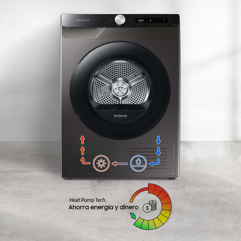 Secarropas Samsung Dv90t 9.0kg Inox Color Platinum