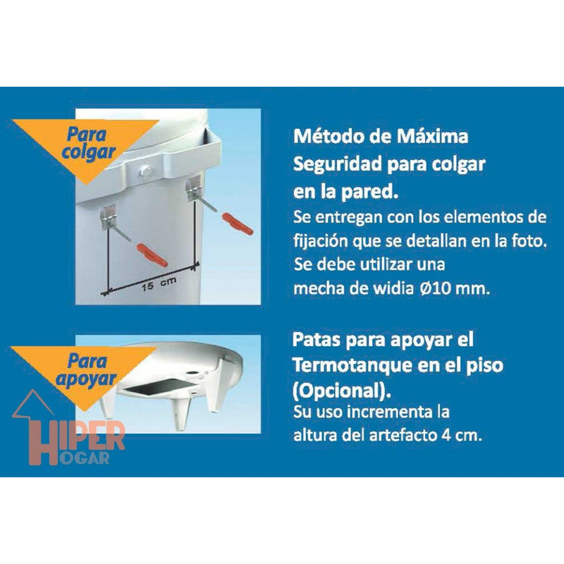 Termotanque Eléctrico Ecotermo Europea Elec 106 Cs Blanco 95l