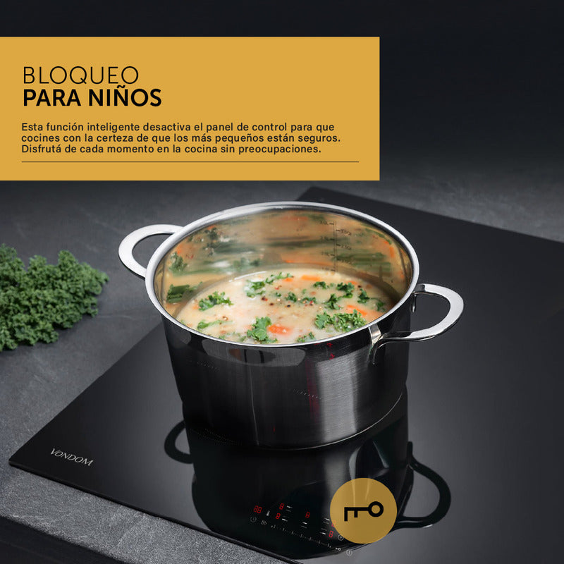 Anafe Eléctrico Vitrocerámica Empotrable Vondom - 60 Cm