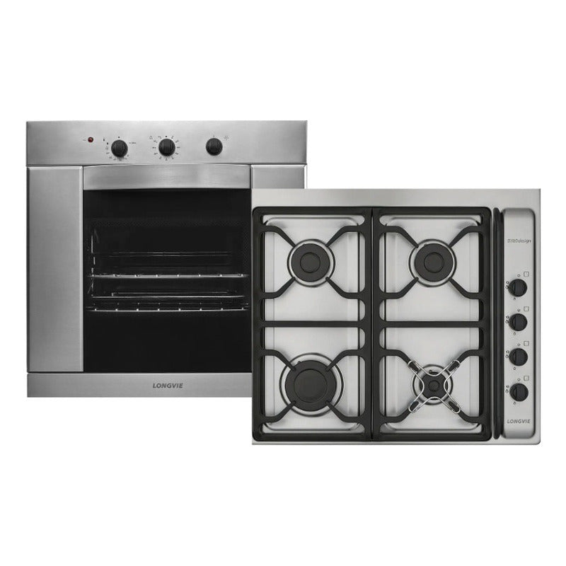 Combo Longvie Horno A Gas H1900xf Y Anafe A Gas A6600xf