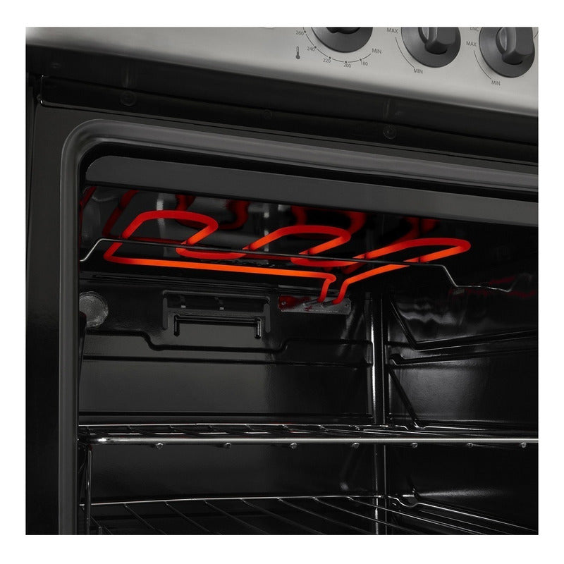 Cocina A Gas Longvie 19501x 56cm Inox Encendido Una Mano