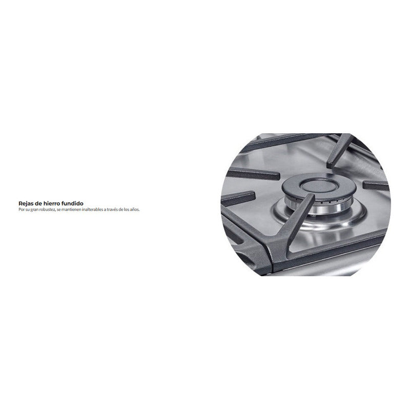 Cocina A Gas Longvie 13501g 56cm Grafito Cajón Parrilla