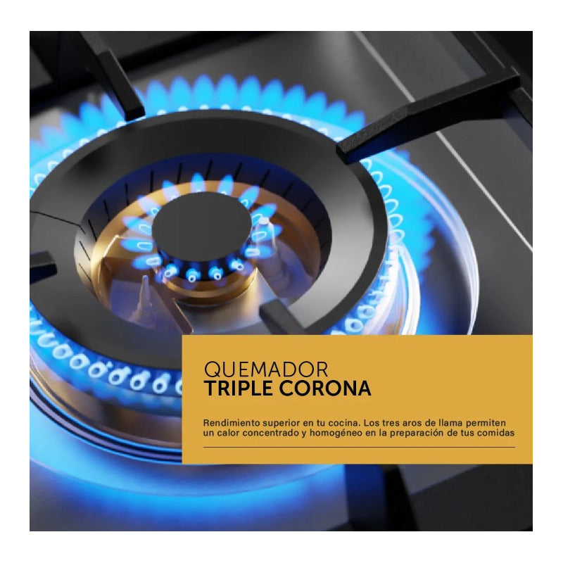 Combo Vondom Horno Electrico Air Fry Y Anafe A Gas 60cm Gris