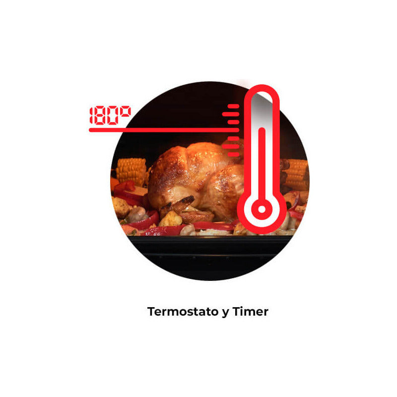 Horno Eléctrico Touch Longvie Hest60x De Empotrar Color Acero Inoxidable