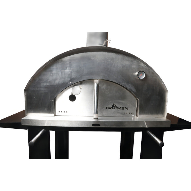 Horno Pizzero Tromen Pompeya Leña Movil Acero Inox