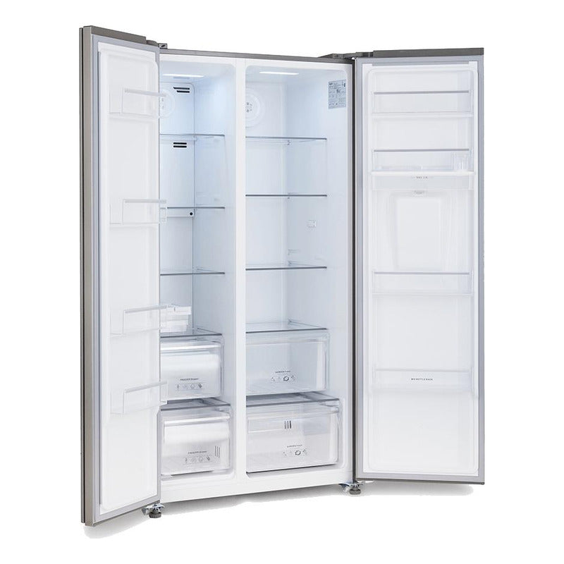 Whirlpool Heladera Inverter Wrs955f Inoxidable Color Gris Oscuro