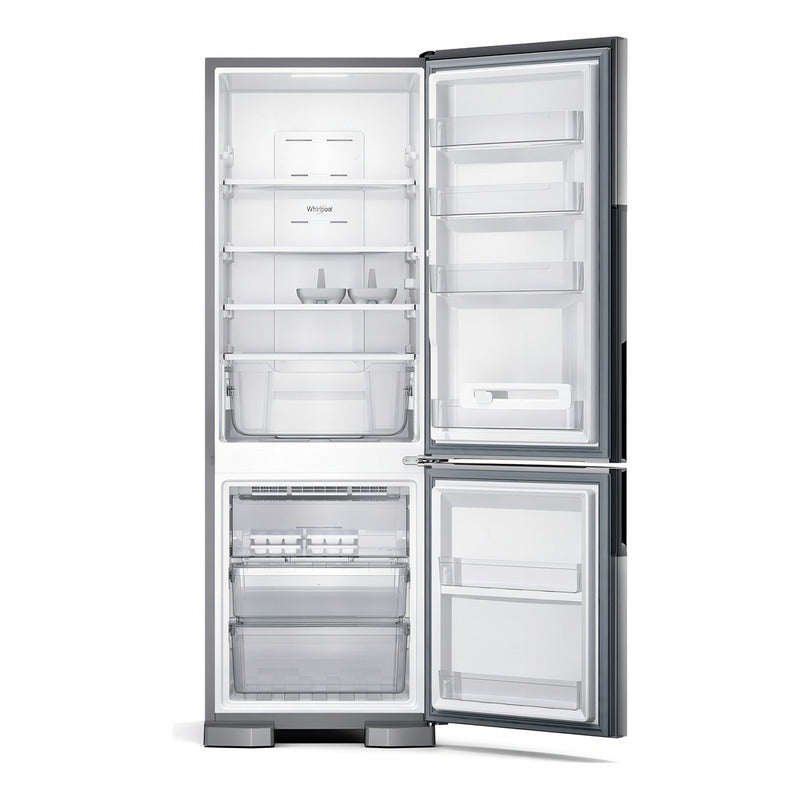 Heladera Whirlpool Wre44bk 397 L No Frost Inverter Inox Color Gris Oscuro