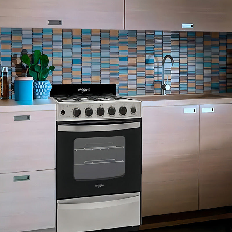 Cocina Whirlpool Multigas 56 Cm Inox Wfx57di