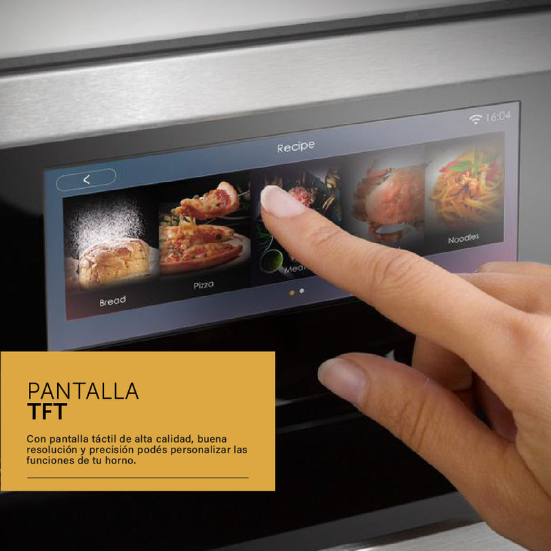 Horno Eléctrico Empotrable Vapor Profesional Y Air Fry 90cm Color Gris