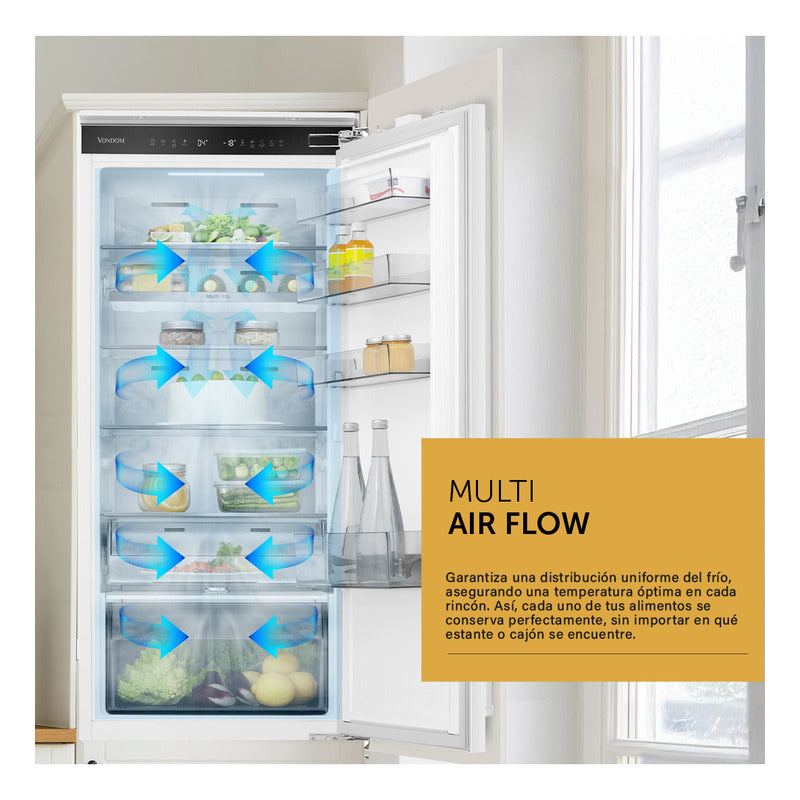 Heladera Combi Panelable Vondom Wifi Inverter No Frost - 250 L