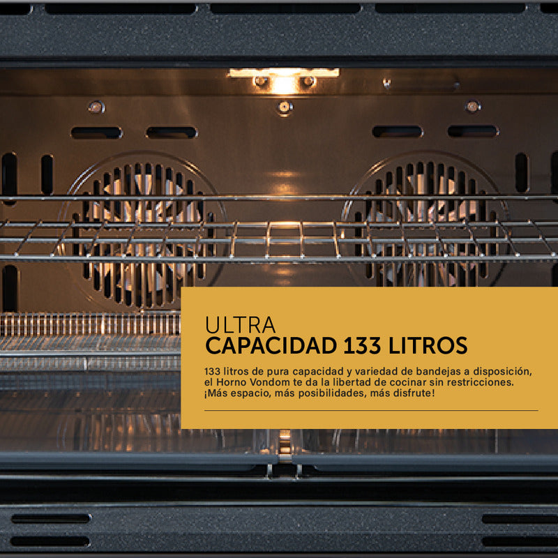 Horno Eléctrico Empotrable Vapor Profesional Y Air Fry 90cm Color Gris