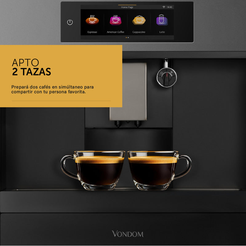 Cafetera Eléctrica Empotrable Vondom Con Pantalla Tft & Wifi 60 Cm