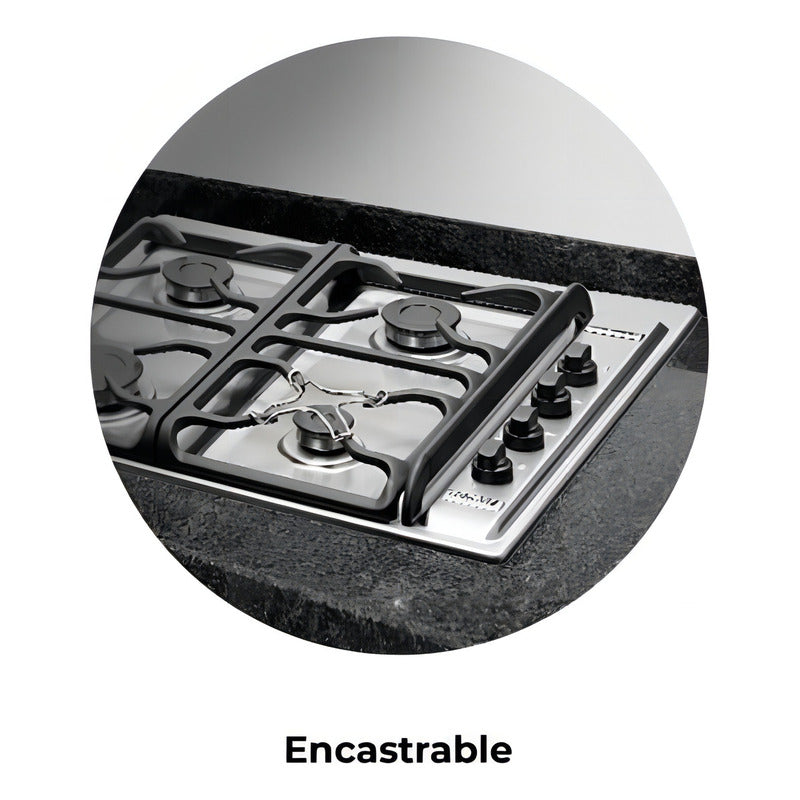 Anafe A Gas Longvie A6600xf Inox Encendido Una Mano