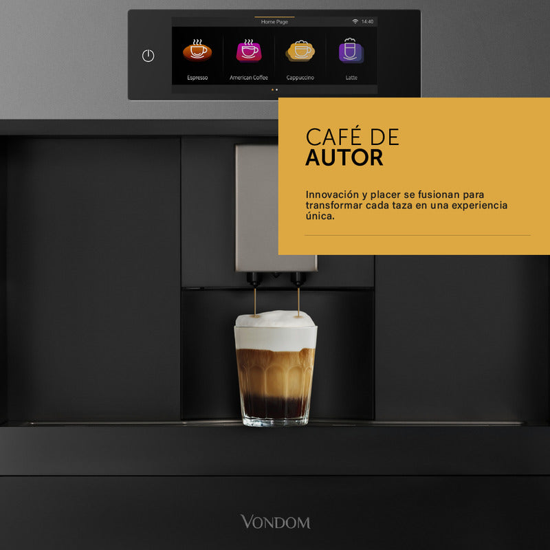 Cafetera Eléctrica Empotrable Vondom Con Pantalla Tft & Wifi 60 Cm