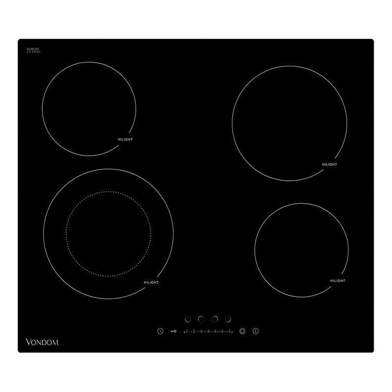 Anafe Eléctrico Vitrocerámica Empotrable Vondom - 60 Cm