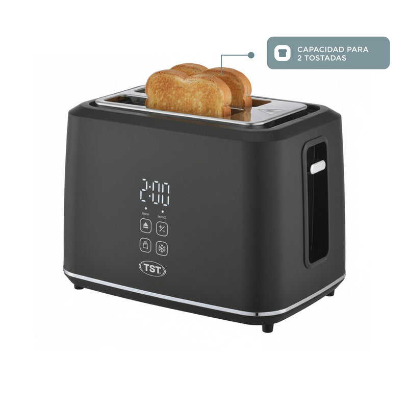 Tostadora Eléctrica - Tst - Negro Mate - Pantalla Digital -