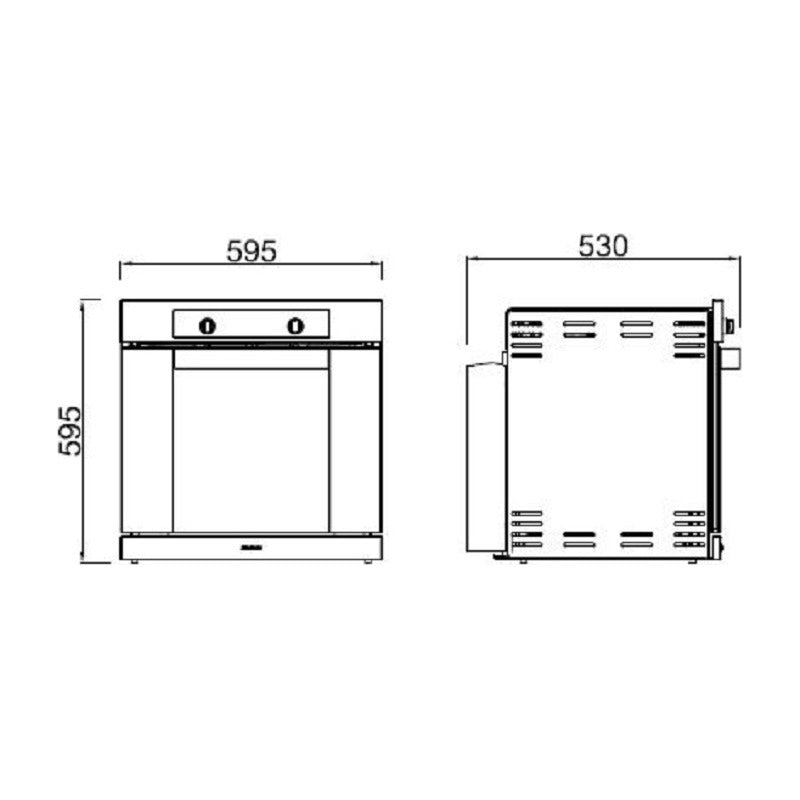 Horno Eléctrico Touch Longvie Hest60x De Empotrar Color Acero Inoxidable