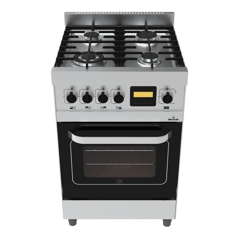 Cocina Morelli Vintage Touch 550 Pta Visor Negra S/c Color Negro