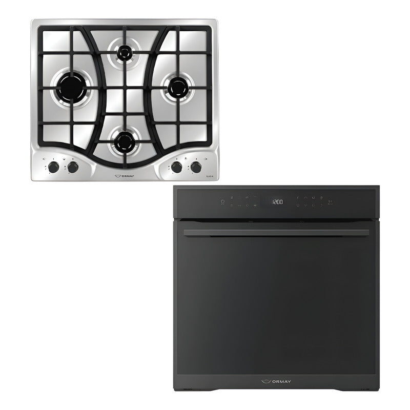 Combo Ormay Horno Electrico 60s4 + Anafe A Gas 4h Tecno Ix