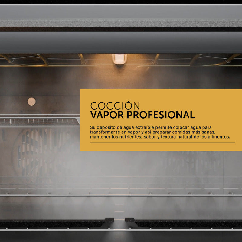 Horno Eléctrico Empotrable Vapor Profesional Y Air Fry 90cm Color Gris