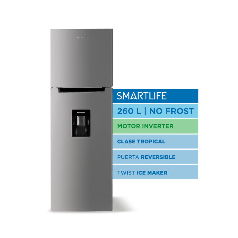 Heladera Smartlife Sl-rnf270sdinv Con Dispenser No Frost Inverter 260l
