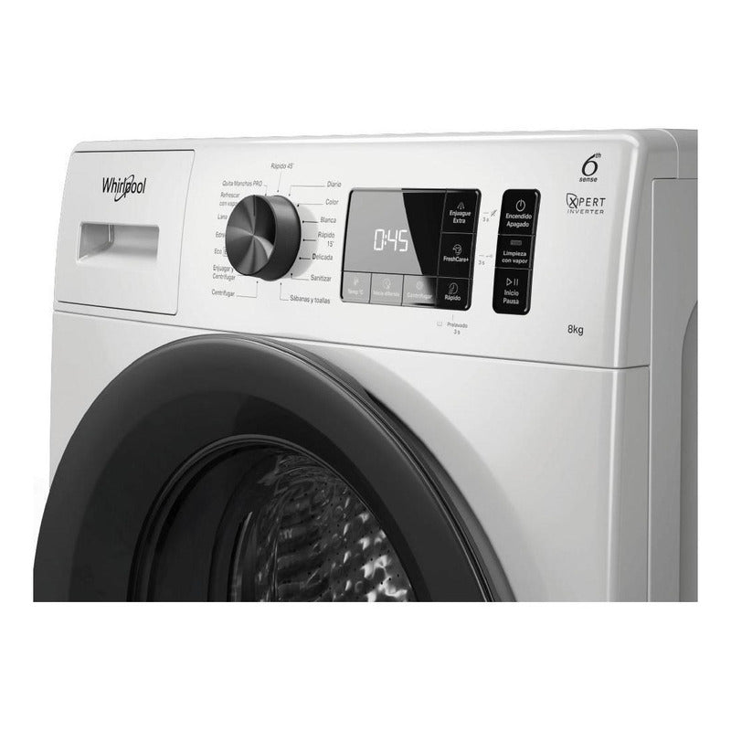 Lavarropas Automático Whirlpool Inverter Hasta 8kg Color Blanco
