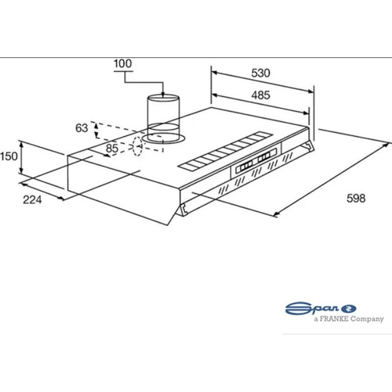 Extractor Purificador Cocina Spar Turbotronic 2 Motores