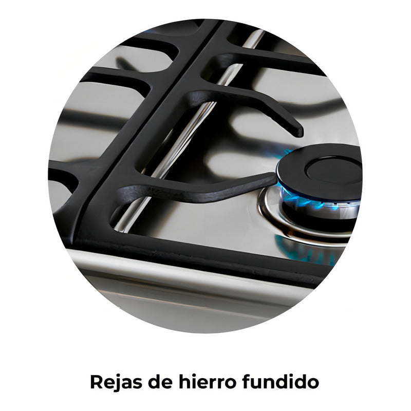 Anafe A Gas Longvie A6600xf Inox Encendido Una Mano