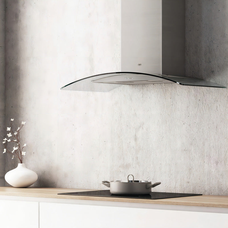 Extractor Purificador De Cocina Tst Lacar Acero Inoxidable De Pared 750 Mm X 500 Mm Plateado