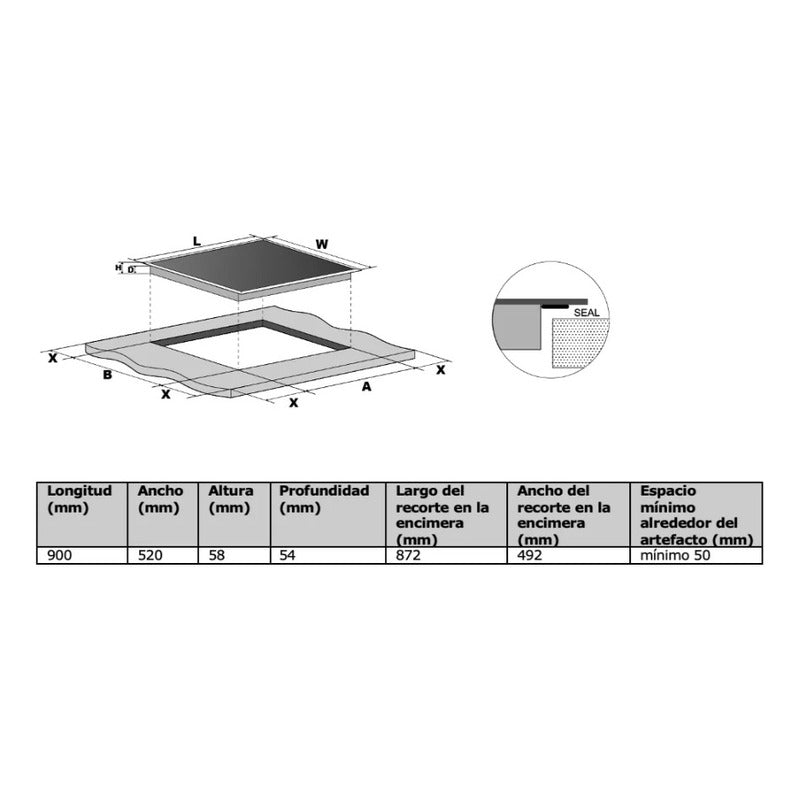 Combo Artei  Pilerio Horno Electrico + Anafe Inducción 90cm