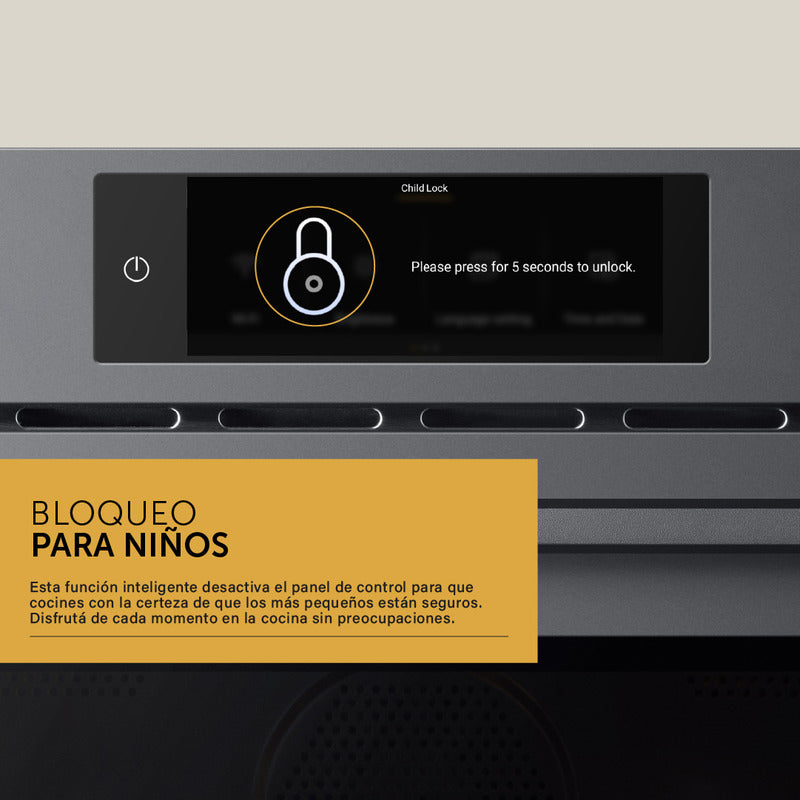 Horno Microondas Eléctrico Empotrable Vondom Con Pantalla Tft & Wifi - 60 Cm Capacidad 38 L