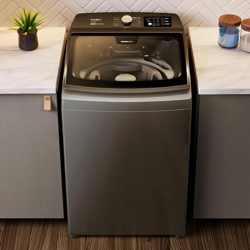 Lavarropas Whirlpool Xpert Dual Wash 10 Kg Color Inoxidable