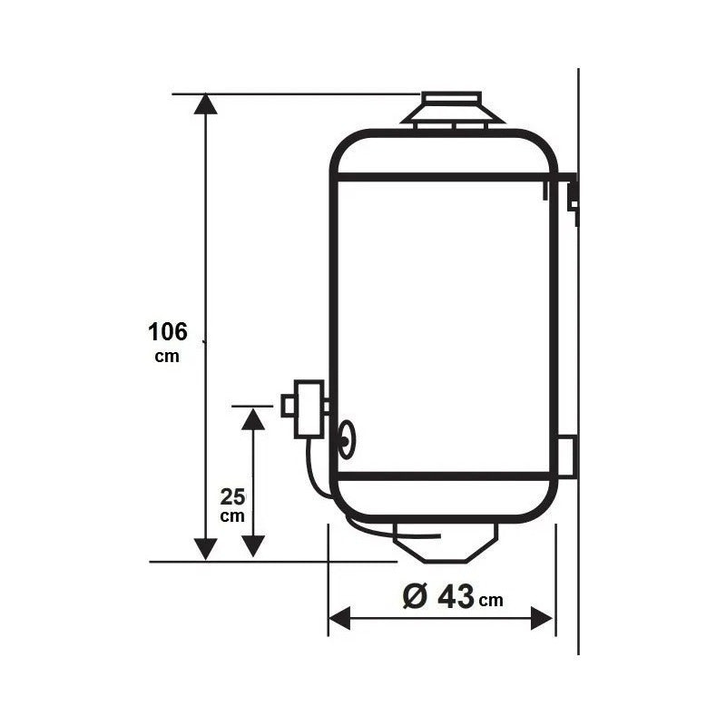 Termotanque A Gas Natural Ecotermo Conexión Superior 80lts Color Blanco Le 80 Cs Gn