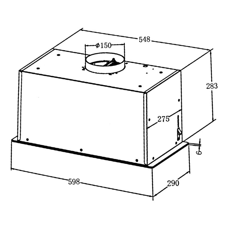 Campana Empotrable Artei Ut1960e Bg Alboris 60cm No Inca Box