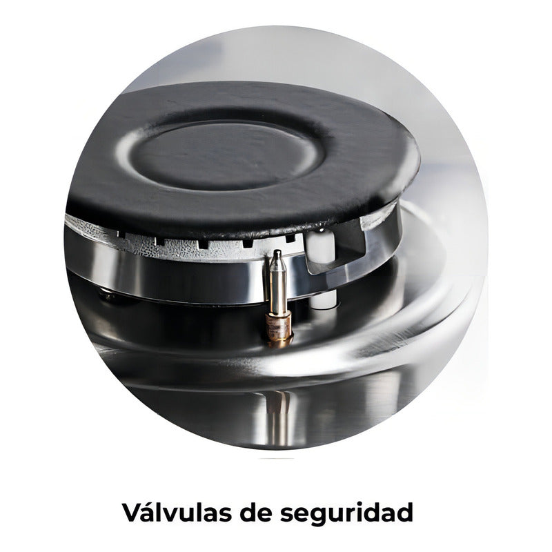 Anafe A Gas Longvie A6600xf Inox Encendido Una Mano