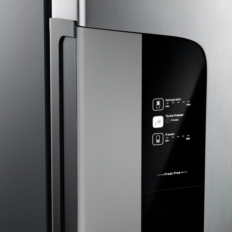 Heladera Whirlpool Wre44bk 397 L No Frost Inverter Inox Color Gris Oscuro