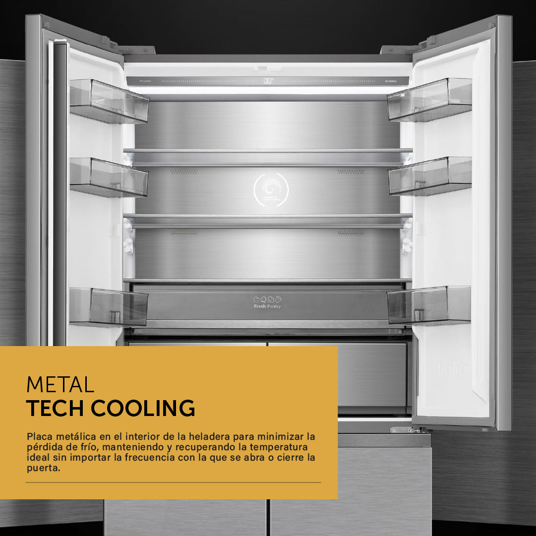 Heladera Inverter French Door Vondom Inverter No Frost Acero 503 L FD503