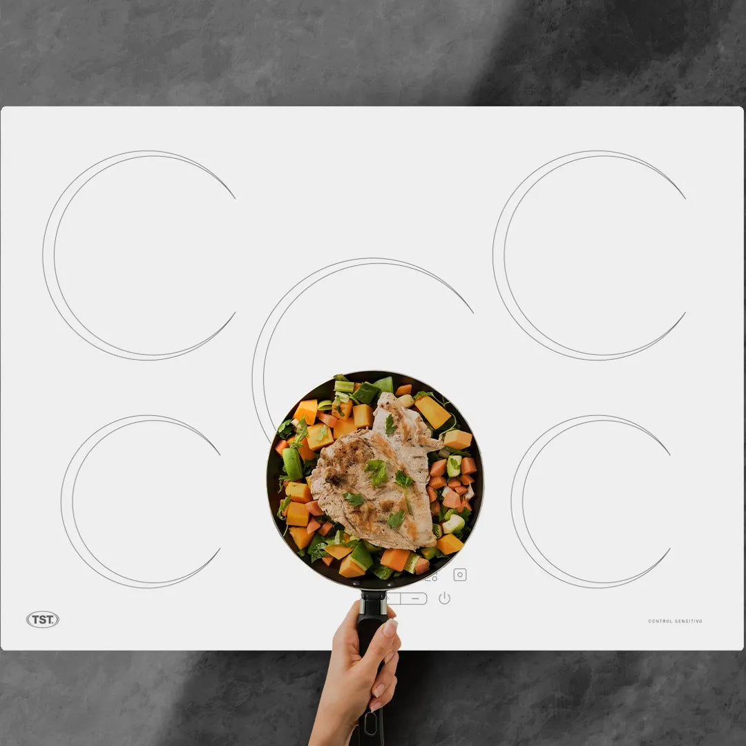 Anafe Vitroceramico Vitro V 26-5 Tst 5 Hornallas Blanco 52x71 Cm