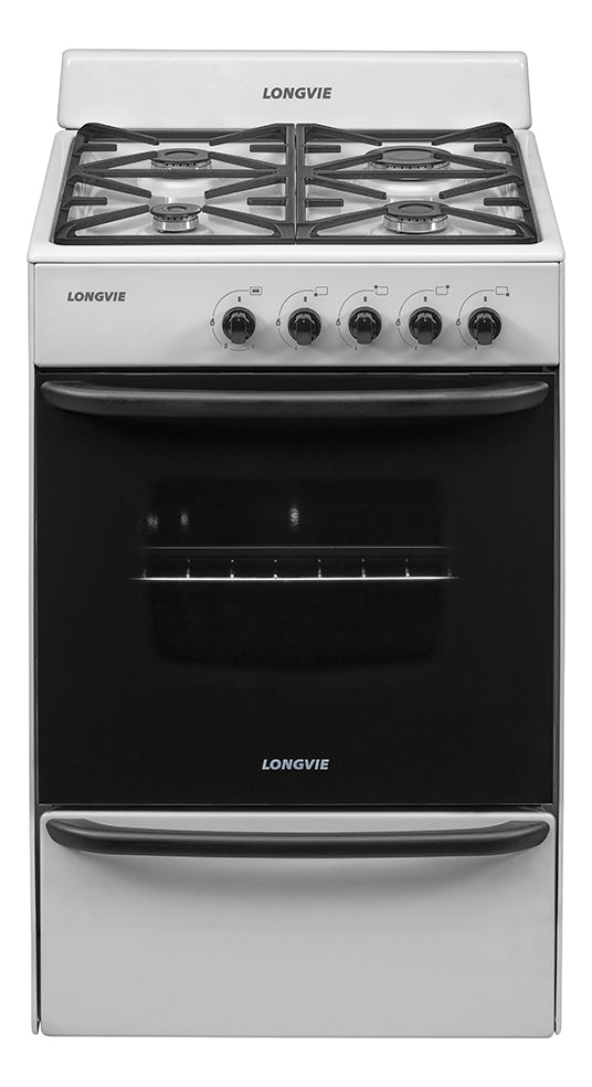 Cocina A Gas Longvie 13231bf 56cm Blanca Cajón Parrilla