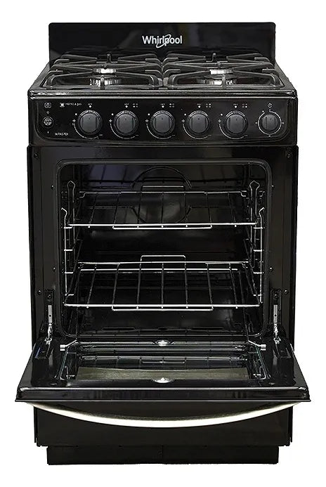 Cocina Whirlpool Wfn57di Multigas 56cm Negra Color Negro