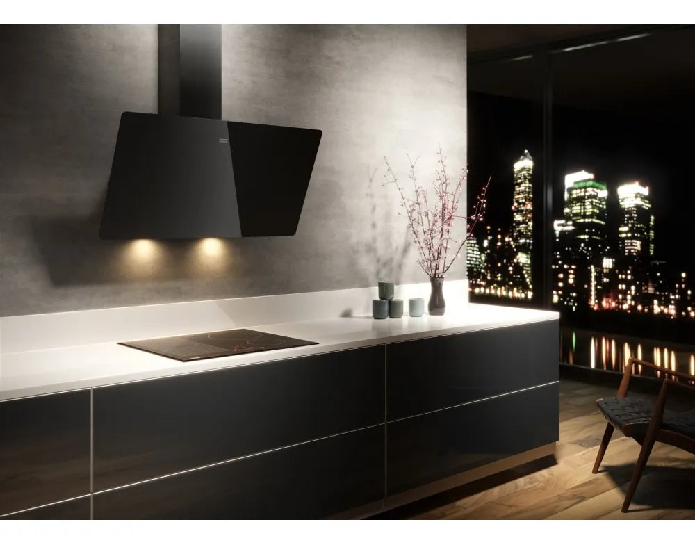 Campana Spar Franke Vertical Black 90cm 3708-667 Color Negro