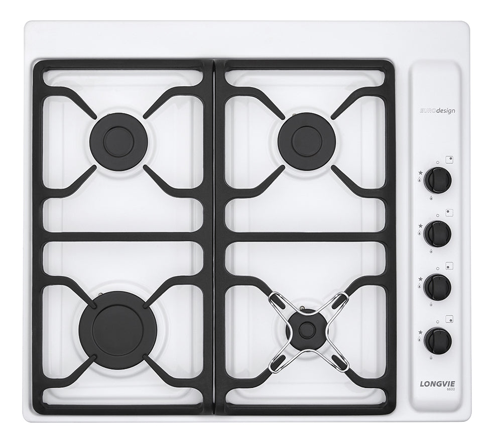 Anafe A Gas Longvie A6600bf Blanco Encendido Una Mano