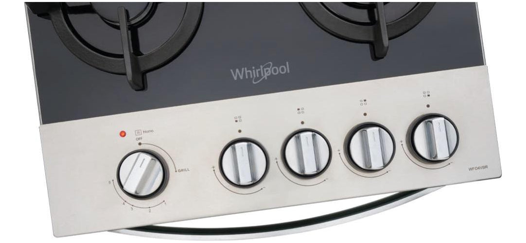Cocina A Gas Whirlpool Acero Inoxidable 51 Cm Con Grill WFO4VBRDIM