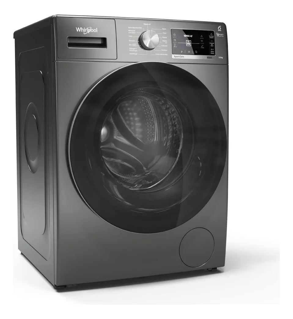 Lavarropas Automático Whirlpool Inverter Hasta 9.5kg Color Gris Oscuro